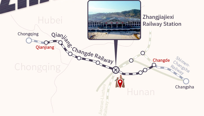 Zhangjiajie Bullet Train Map