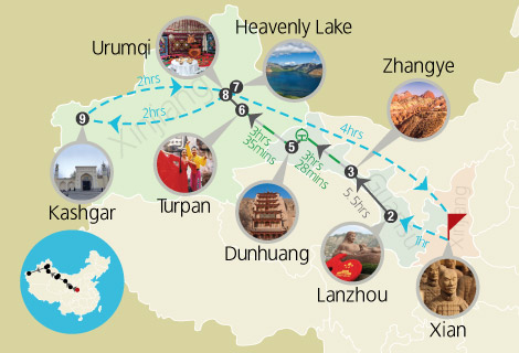Zhangye Urumqi and Xian 13 Days Silk Road Tour by Bullet Train