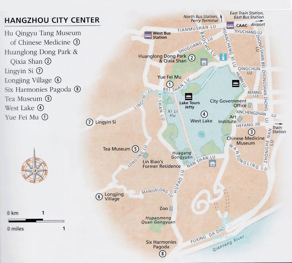 hangzhou tourist map