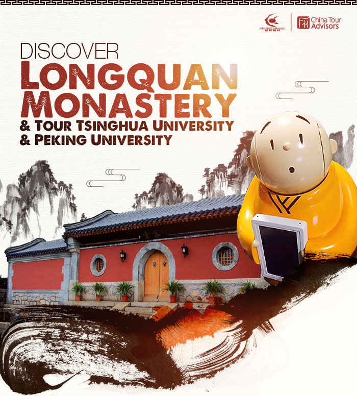 Discover Longquan Monastery and Tour Tsinghua University and Peking University
